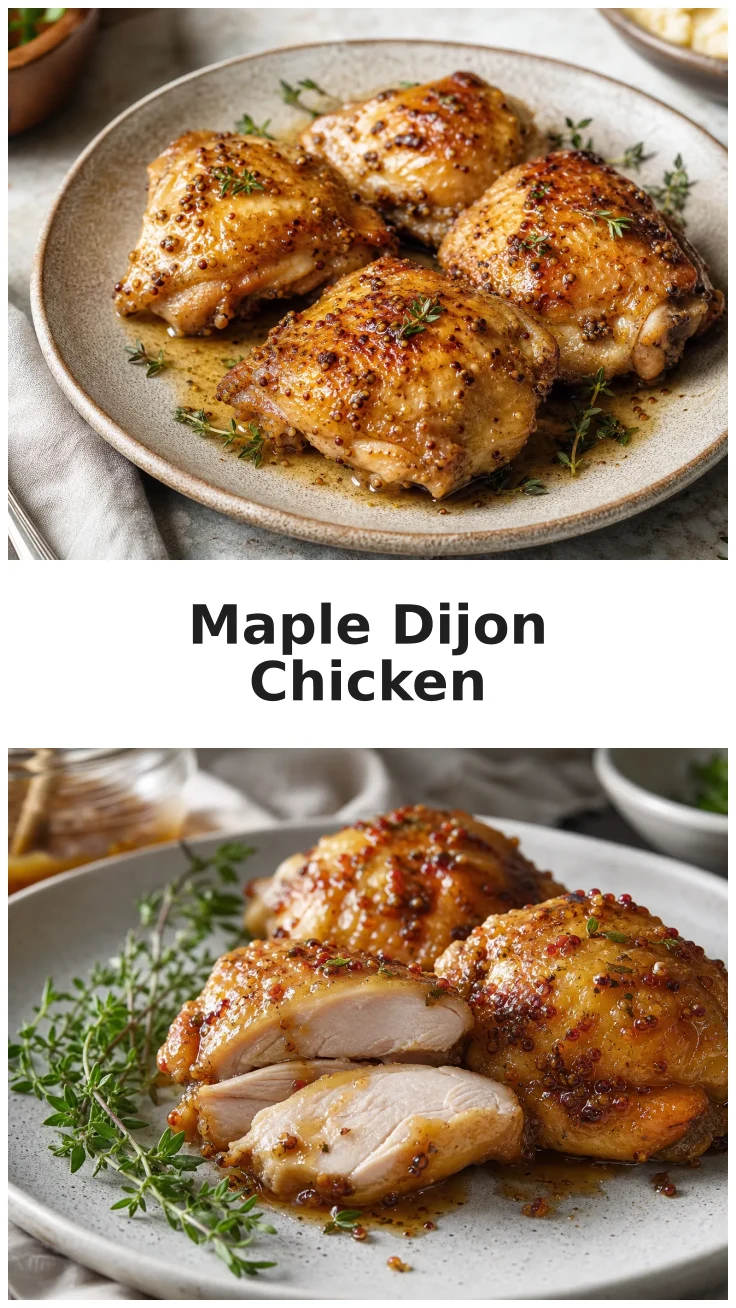 Juicy Oven Maple Dijon Chicken Thighs Recipe Juicy Oven Maple Dijon Chicken Thighs Recipe