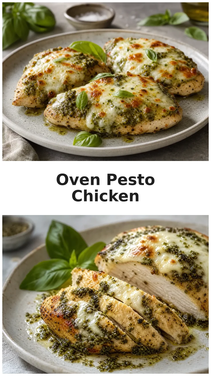Juicy Oven Pesto Chicken Breast Recipe for Dinner Juicy Oven Pesto Chicken Breast Recipe for Dinner