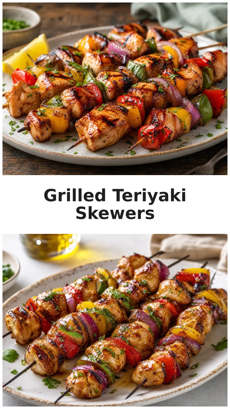 Sticky Grilled Teriyaki Chicken Skewers Recipe Sticky Grilled Teriyaki Chicken Skewers Recipe