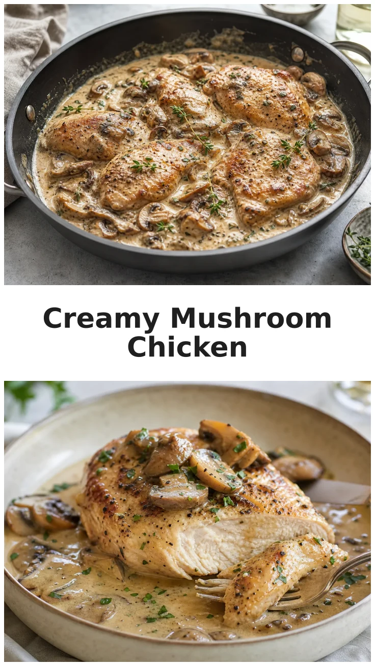 Creamy Skillet Mushroom Chicken Recipe for Cozy Nights Creamy Skillet Mushroom Chicken Recipe for Cozy Nights