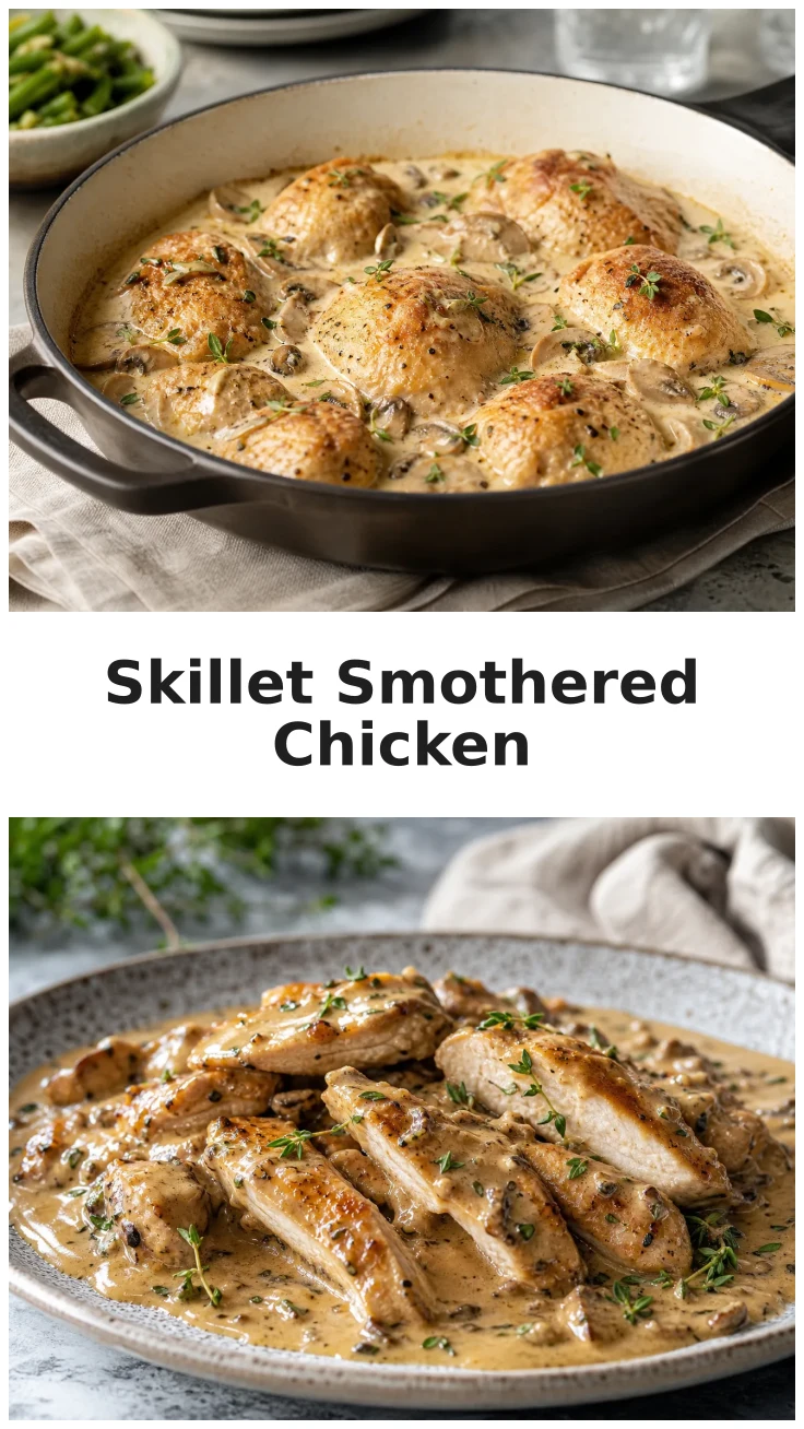 Creamy Skillet Smothered Chicken Recipe for Comforting Meals Creamy Skillet Smothered Chicken Recipe for Comforting Meals