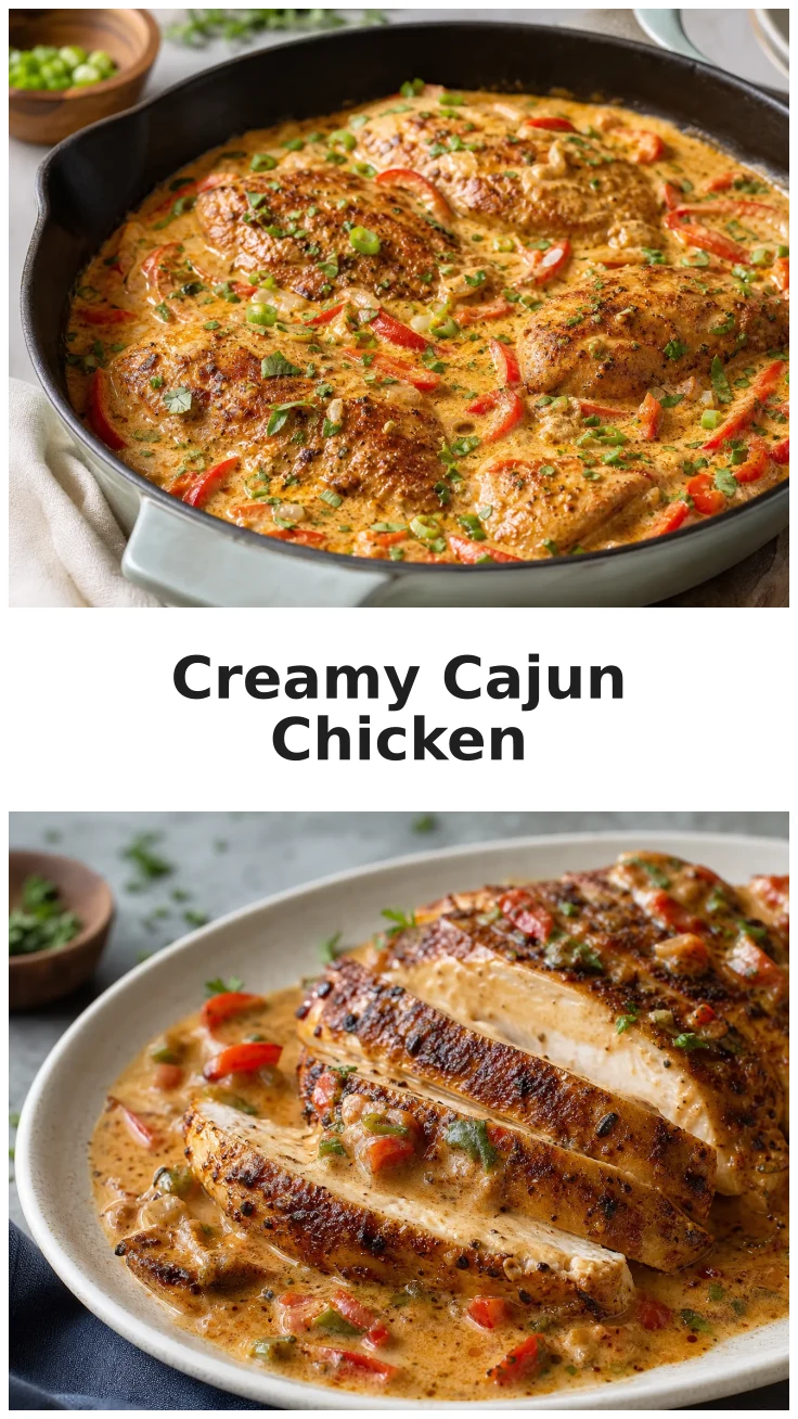 Creamy Skillet Cajun Chicken Recipe for Dinner Creamy Skillet Cajun Chicken Recipe for Dinner