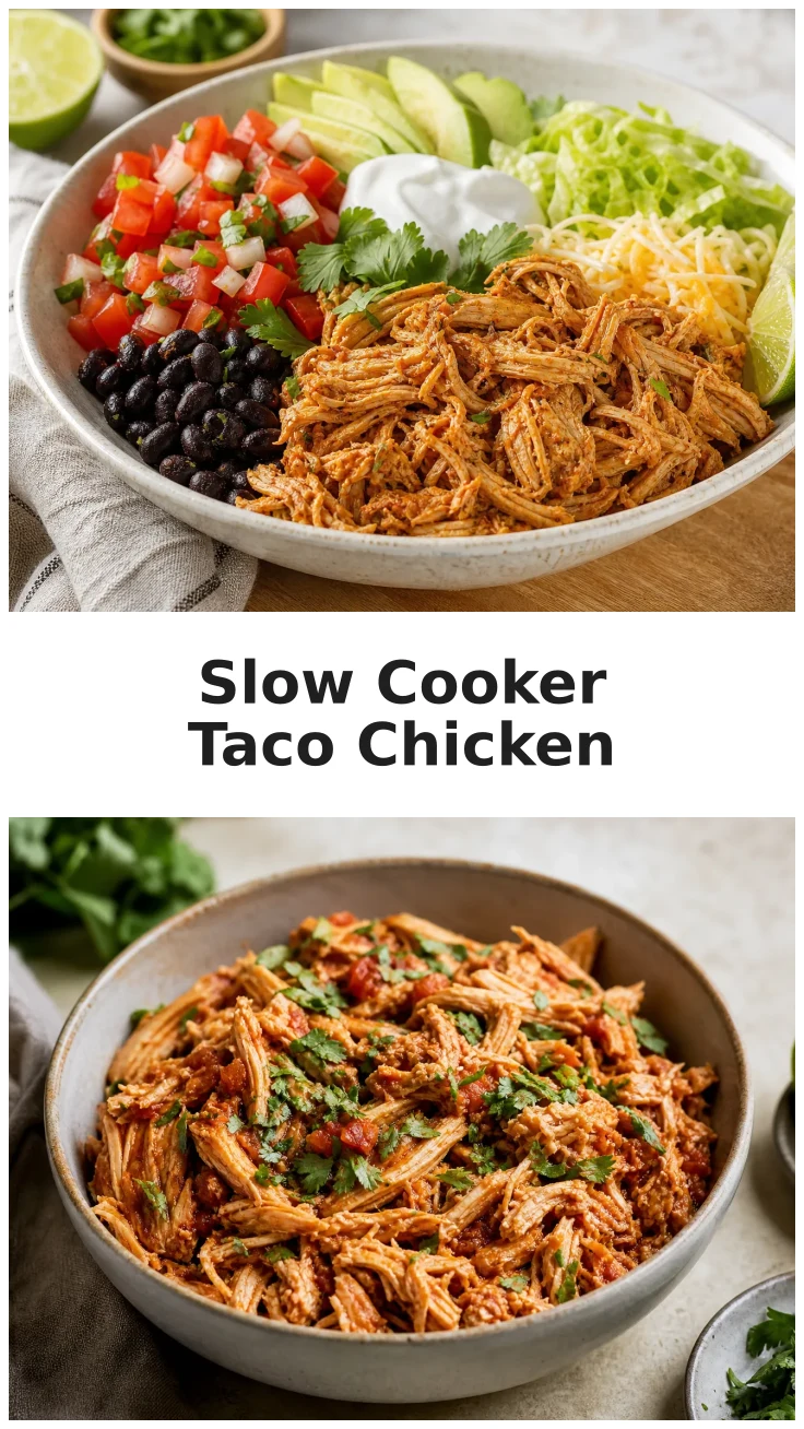 Tender Slow Cooker Taco Chicken for Flavorful Meals Tender Slow Cooker Taco Chicken for Flavorful Meals