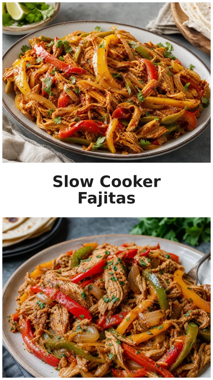 Colorful Slow Cooker Chicken Fajitas Recipe for Family Dinners