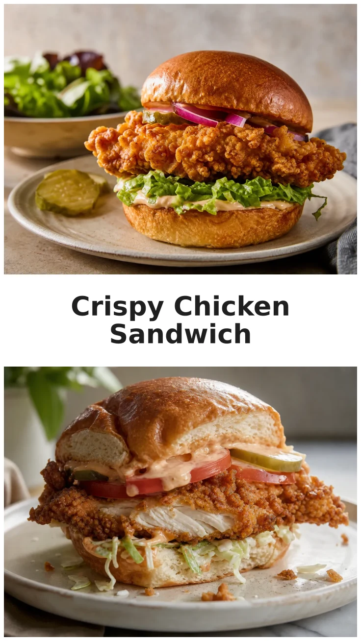 Crispy Deep Fried Chicken Sandwich Recipe for Home Cooks