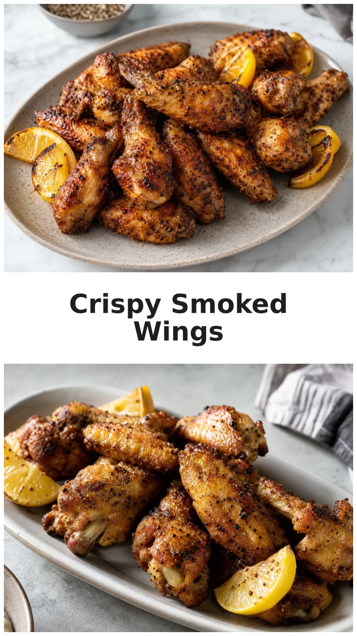 Crispy Smoked Lemon Pepper Chicken Wings Recipe