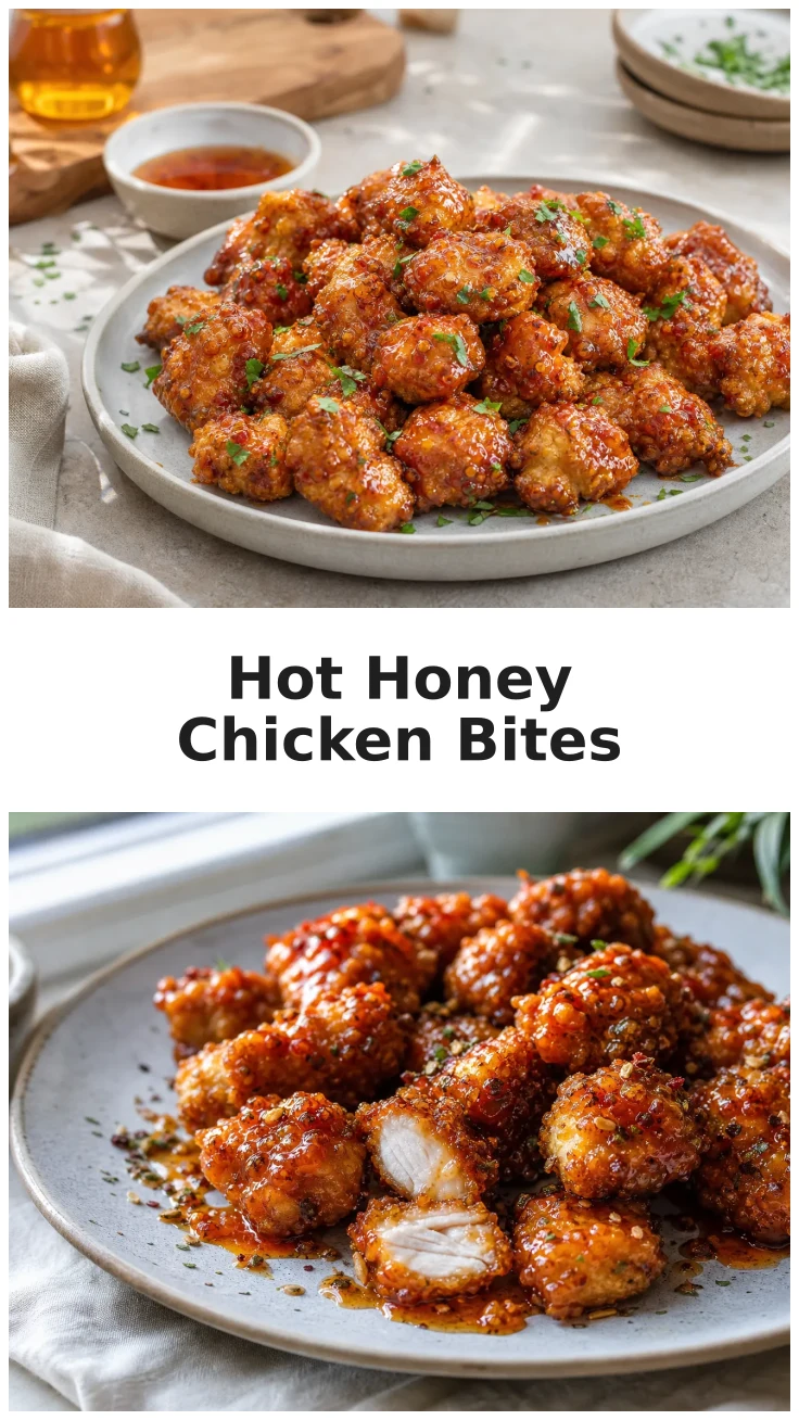 Sticky Hot Honey Chicken Bites Made in Air Fryer Sticky Hot Honey Chicken Bites Made in Air Fryer
