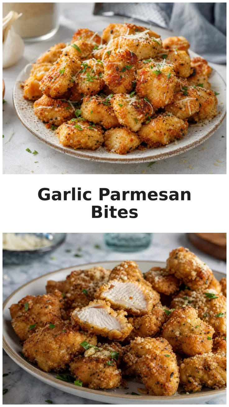 Golden Garlic Parmesan Chicken Bites Air Fryer for Easy Dinners Golden Garlic Parmesan Chicken Bites Air Fryer for Easy Dinners