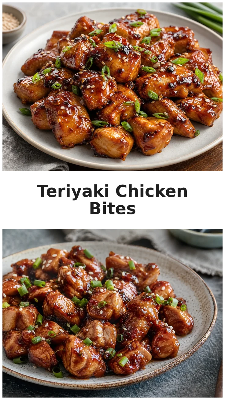 Glazed Teriyaki Chicken Bites Air Fryer for Quick Dinners Glazed Teriyaki Chicken Bites Air Fryer for Quick Dinners