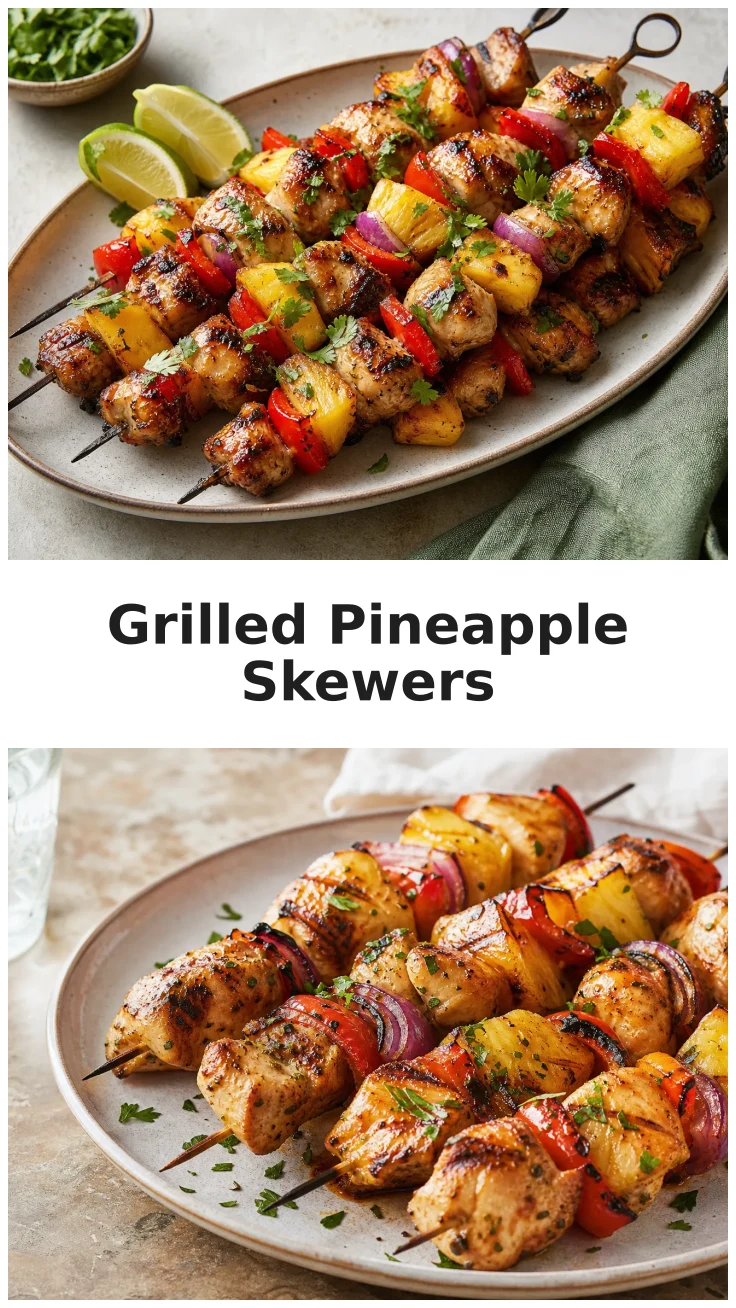 Colorful Grilled Pineapple Chicken Skewers for Your Next BBQ Colorful Grilled Pineapple Chicken Skewers for Your Next BBQ
