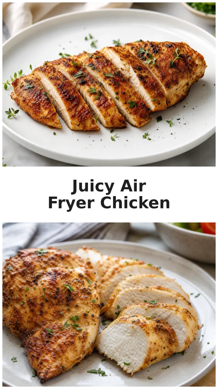 Healthy Juicy Air Fryer Chicken Breast Recipe for Quick Meals Healthy Juicy Air Fryer Chicken Breast Recipe for Quick Meals