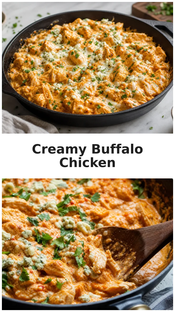 Creamy Skillet Buffalo Chicken Recipe for Family Dinner Creamy Skillet Buffalo Chicken Recipe for Family Dinner