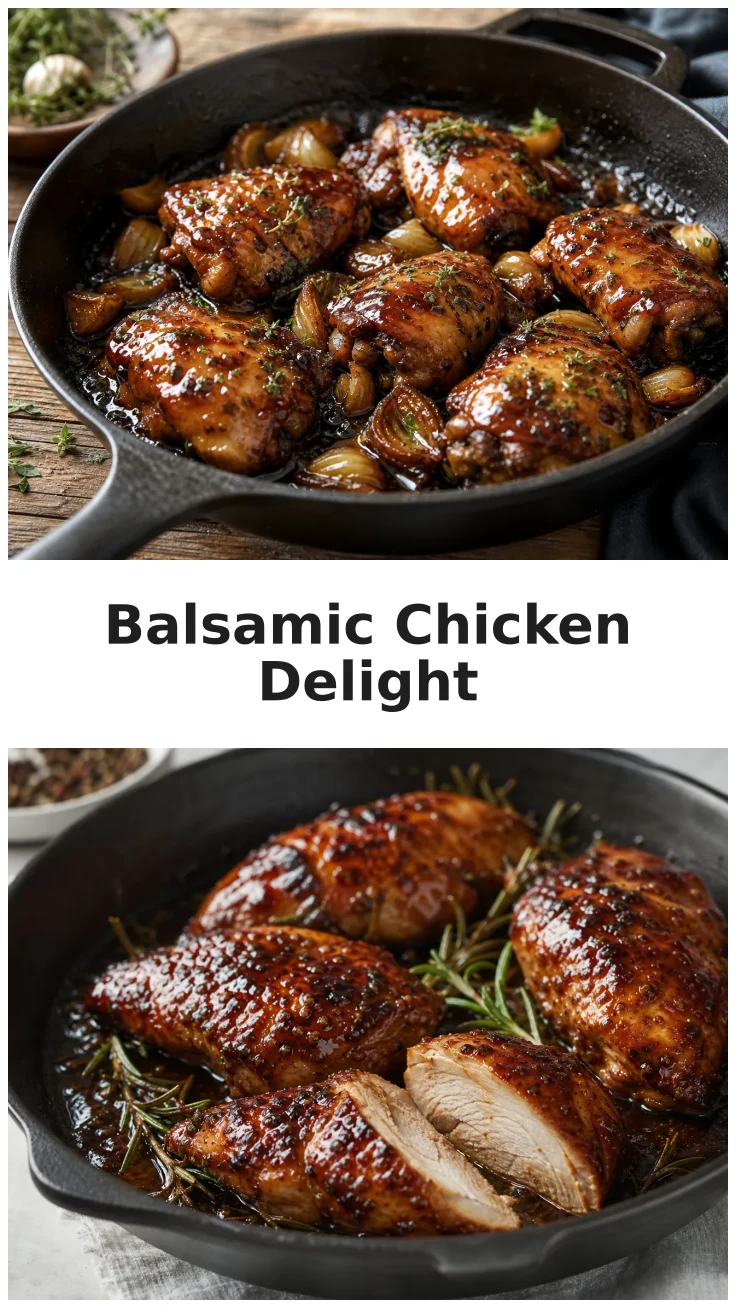 Glossy Skillet Balsamic Chicken Dinner Recipe