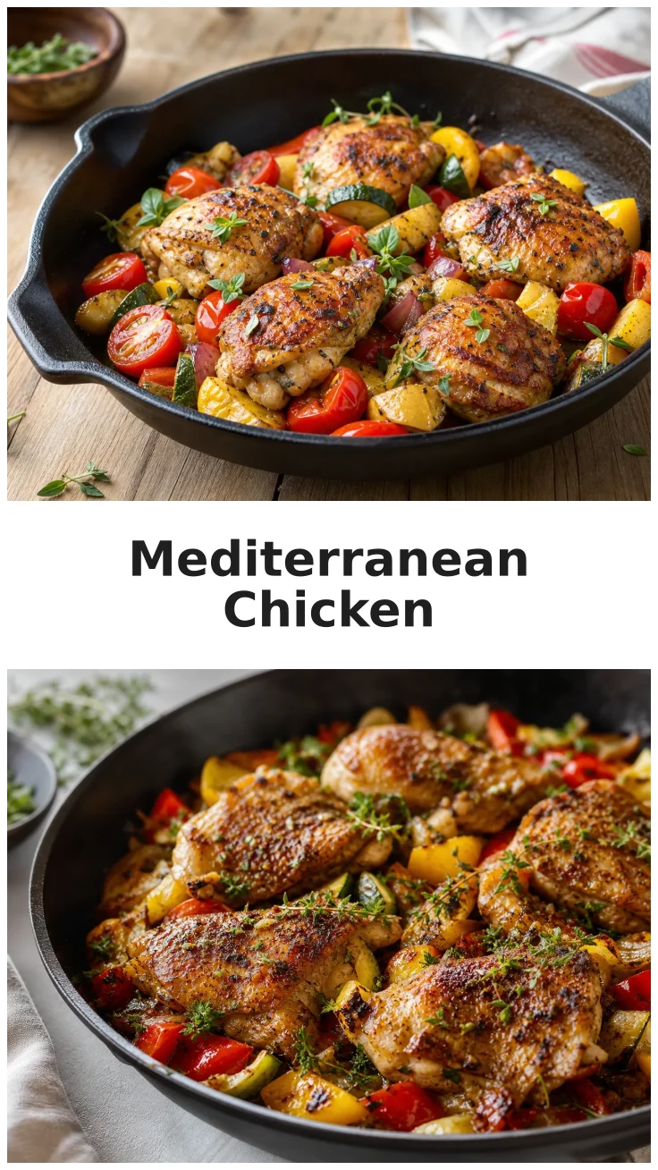 Colorful Skillet Mediterranean Chicken for Weeknight Dinners