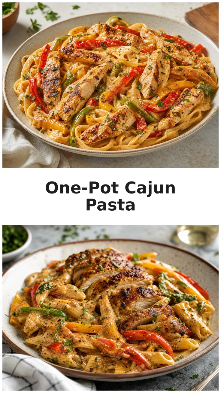 Creamy One-Pot Cajun Chicken Pasta Recipe Creamy One-Pot Cajun Chicken Pasta Recipe