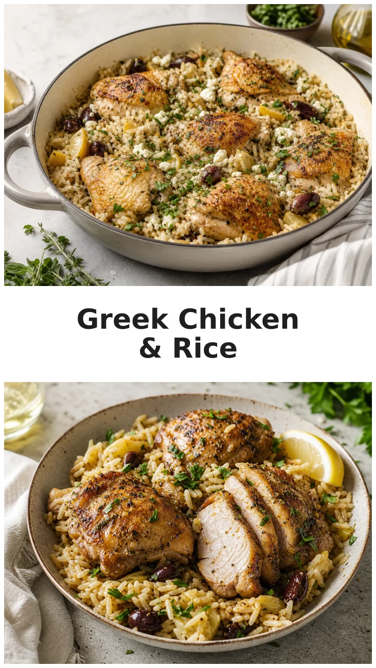 Delicious One-Pot Greek Chicken and Rice Recipe Delicious One-Pot Greek Chicken and Rice Recipe