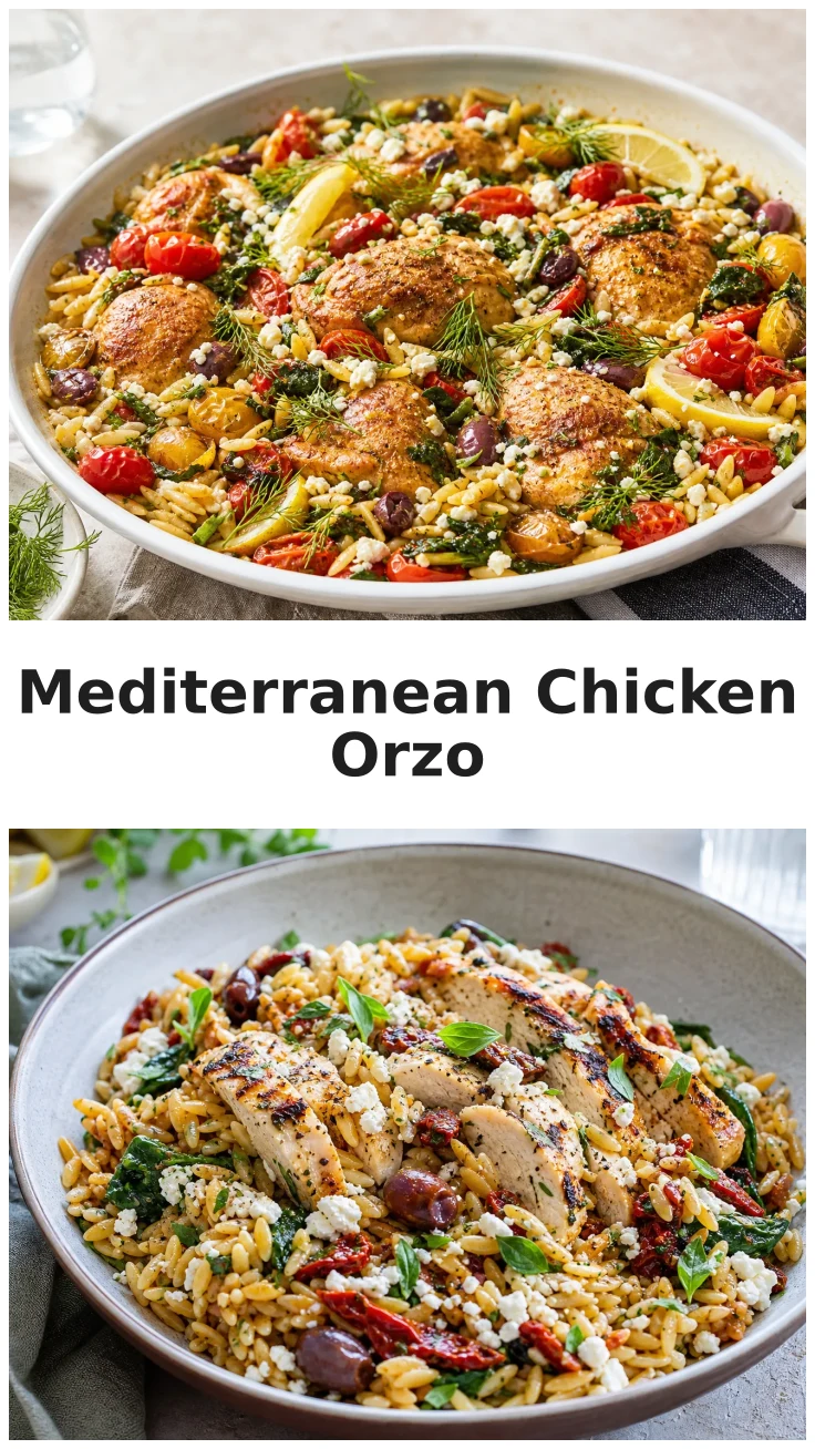 Colorful One-Pot Mediterranean Chicken Orzo Recipe Colorful One-Pot Mediterranean Chicken Orzo Recipe