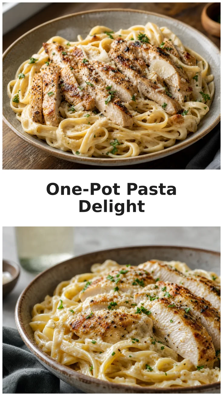 Creamy One-Pot Garlic Parmesan Chicken Pasta Recipe Creamy One-Pot Garlic Parmesan Chicken Pasta Recipe