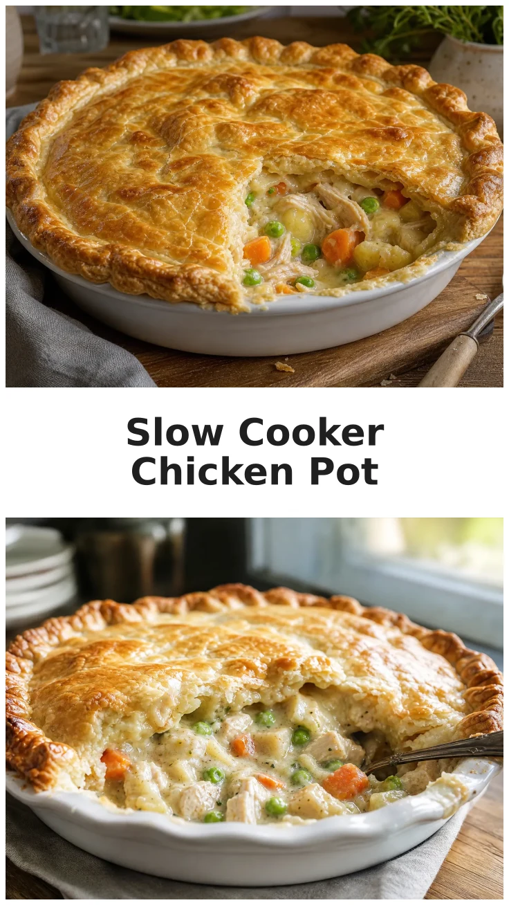 Creamy Slow Cooker Chicken Pot Pie Recipe Creamy Slow Cooker Chicken Pot Pie Recipe