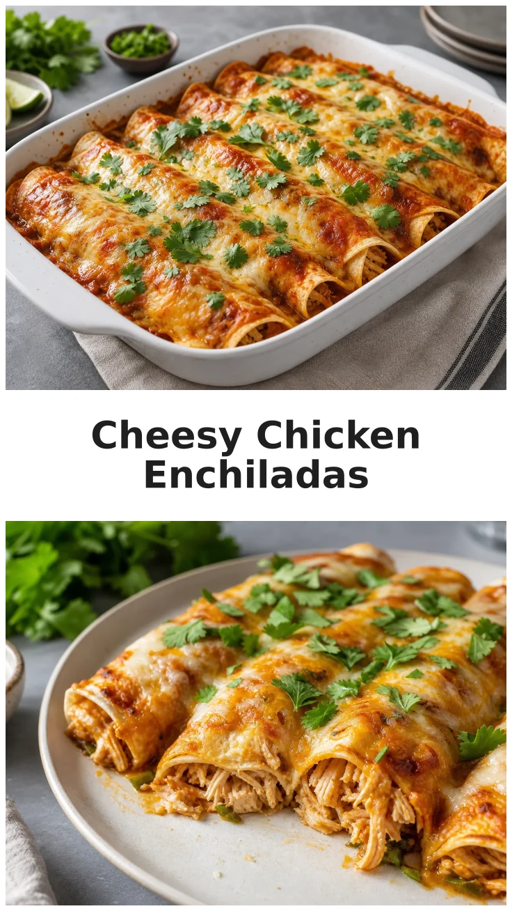 Cheesy Oven Chicken Enchiladas for Family Dinners