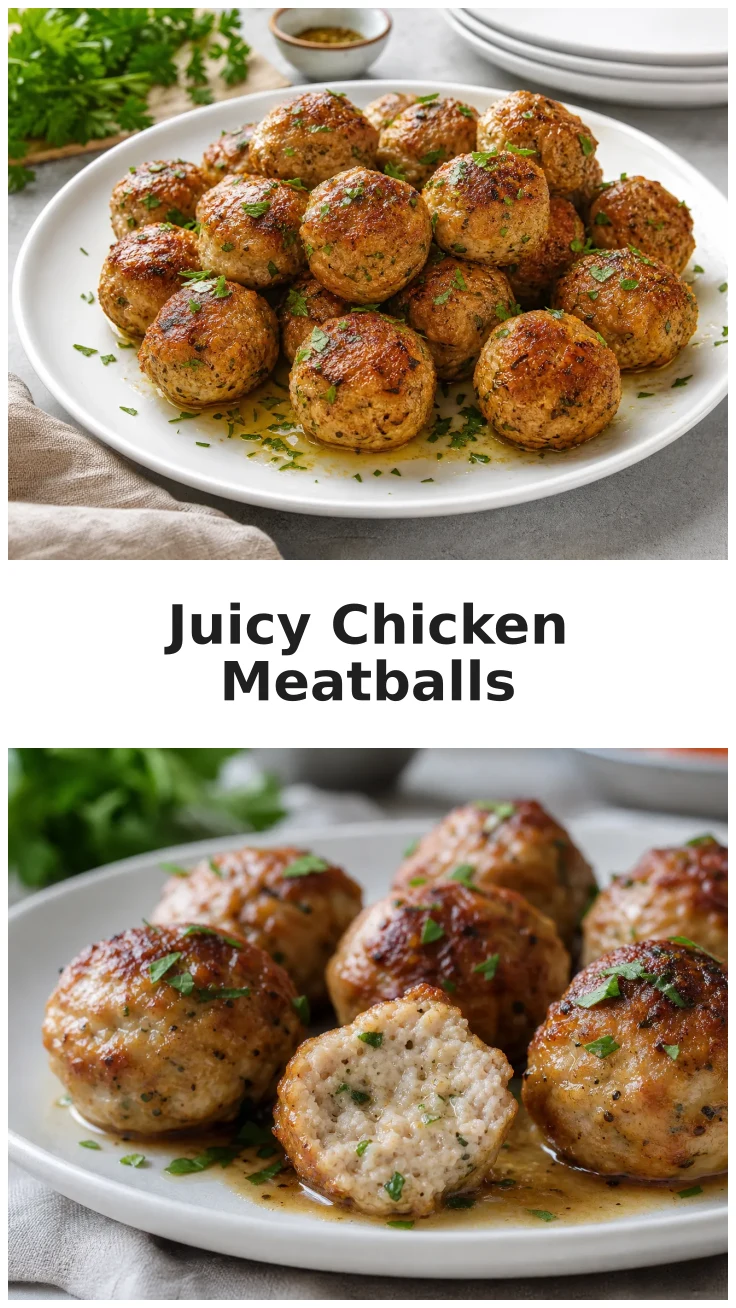 Juicy Oven Chicken Meatballs for Family Dinners Juicy Oven Chicken Meatballs for Family Dinners