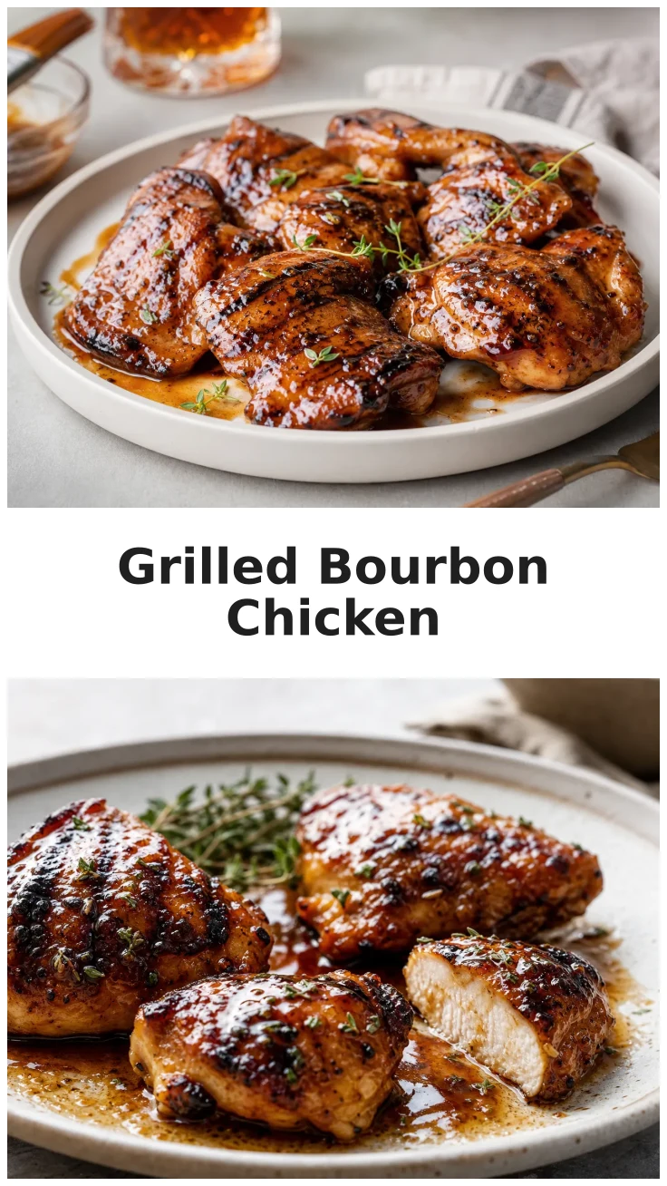 Glossy Grilled Bourbon Chicken Recipe for Summer BBQs