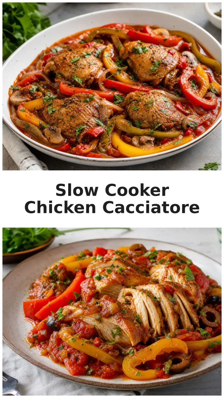 Colorful Slow Cooker Chicken Cacciatore Recipe for Cozy Nights