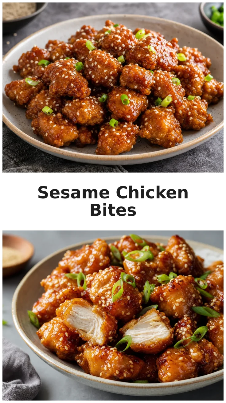 Glazed Sesame Chicken Bites Air Fryer for Quick Weeknight Meals Glazed Sesame Chicken Bites Air Fryer for Quick Weeknight Meals