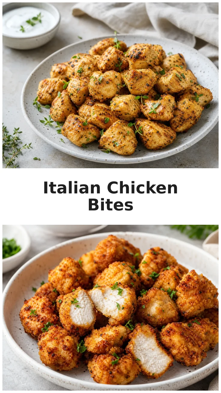 Juicy Italian Chicken Bites Air Fryer for Quick Family Dinners