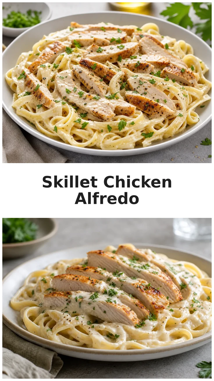 Creamy Skillet Chicken Alfredo Recipe You’ll Love Creamy Skillet Chicken Alfredo Recipe You’ll Love