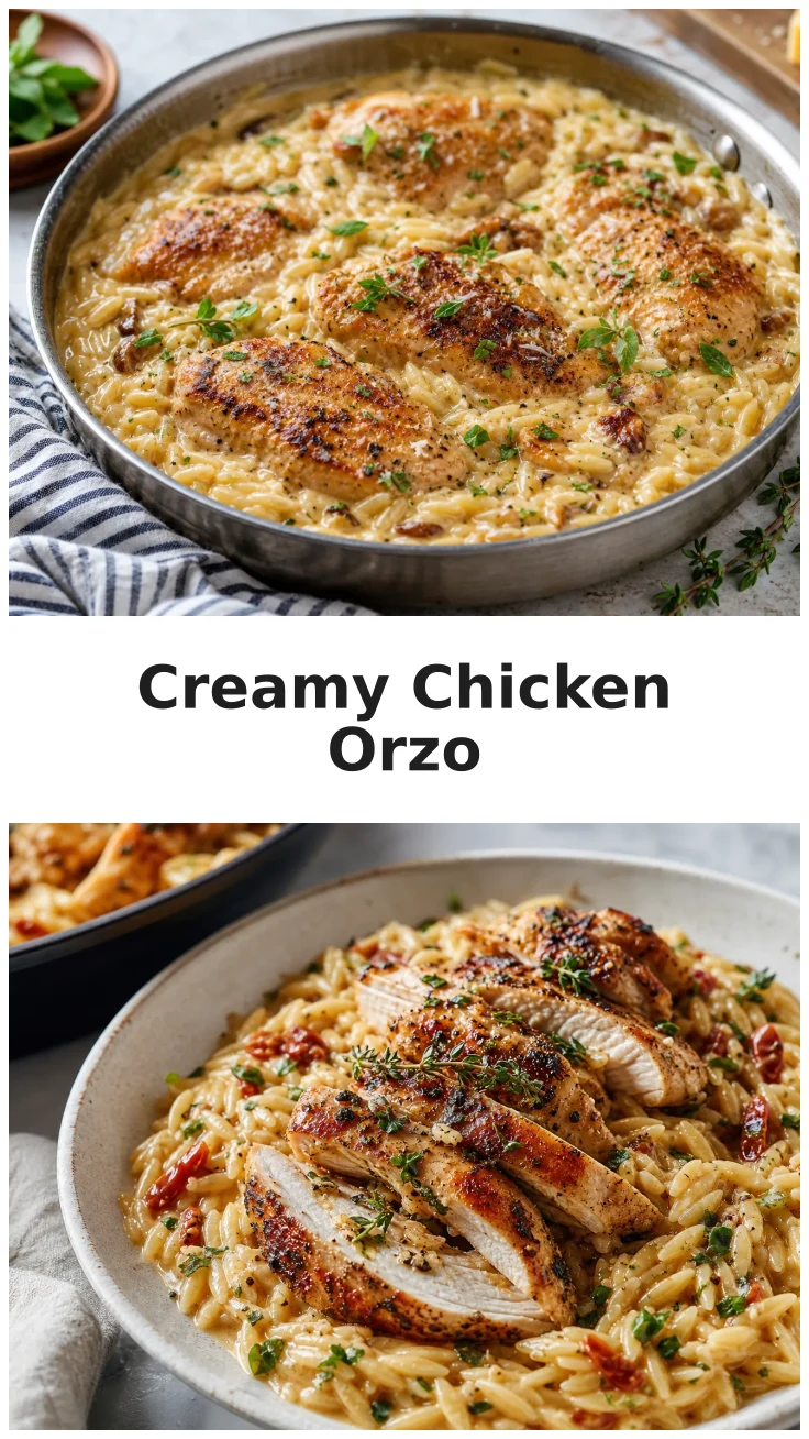 Creamy Skillet Chicken Orzo for Easy Weeknight Dinners Creamy Skillet Chicken Orzo for Easy Weeknight Dinners
