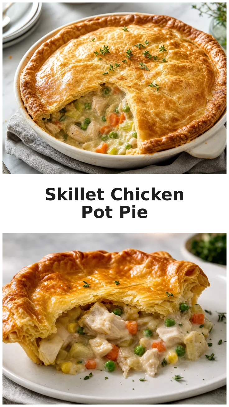 Golden Skillet Chicken Pot Pie Recipe for Comforting Meals Golden Skillet Chicken Pot Pie Recipe for Comforting Meals