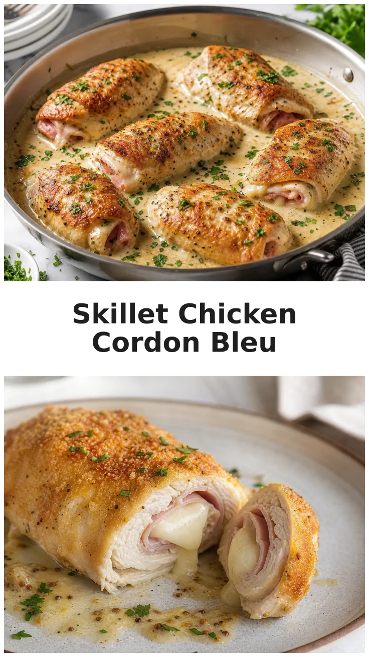 Creamy Skillet Chicken Cordon Bleu Recipe for Dinner Creamy Skillet Chicken Cordon Bleu Recipe for Dinner