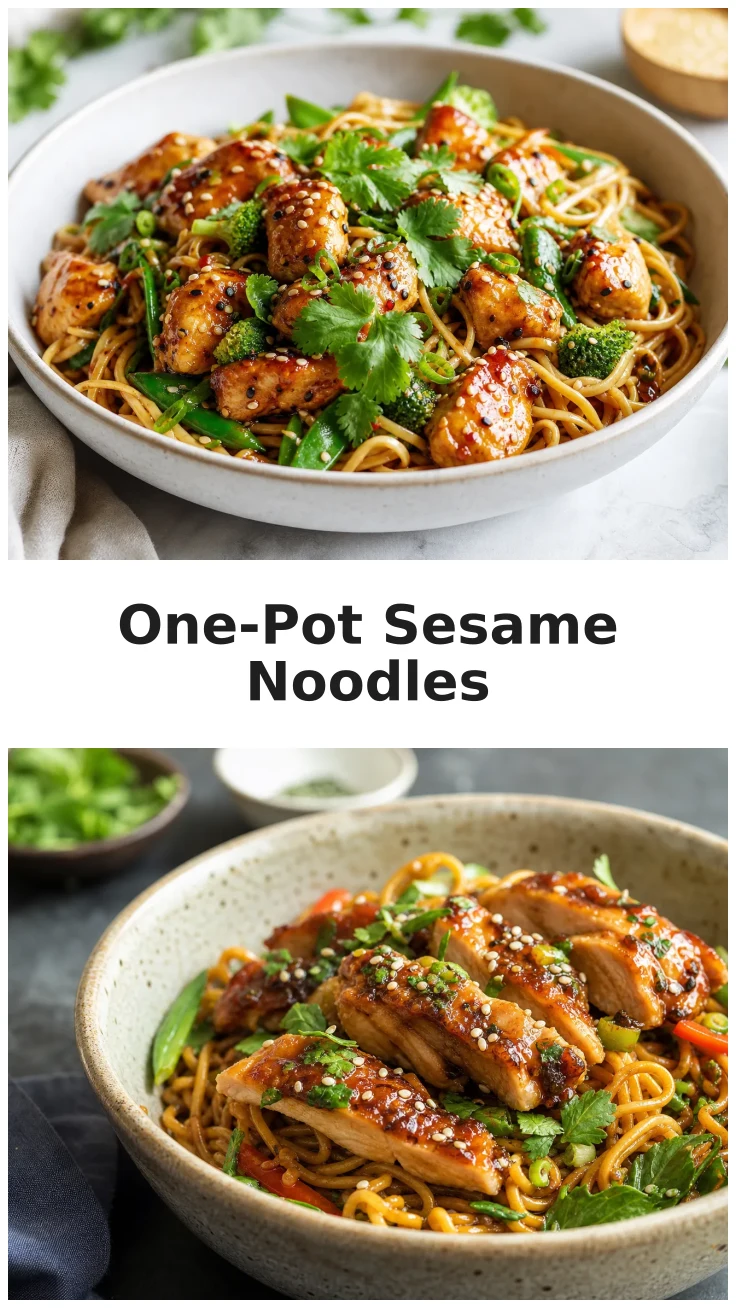 Glossy One-Pot Sesame Chicken Noodles for Easy Weeknight Dinners Glossy One-Pot Sesame Chicken Noodles for Easy Weeknight Dinners